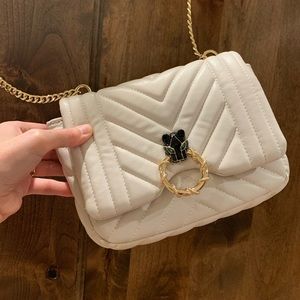 Top shop white patent purse